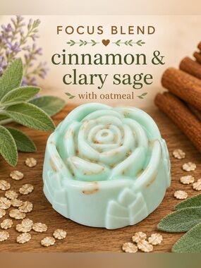 Focus Blend-Cinnamon & Clary Sage Goats Milk Soap, Handcrafted